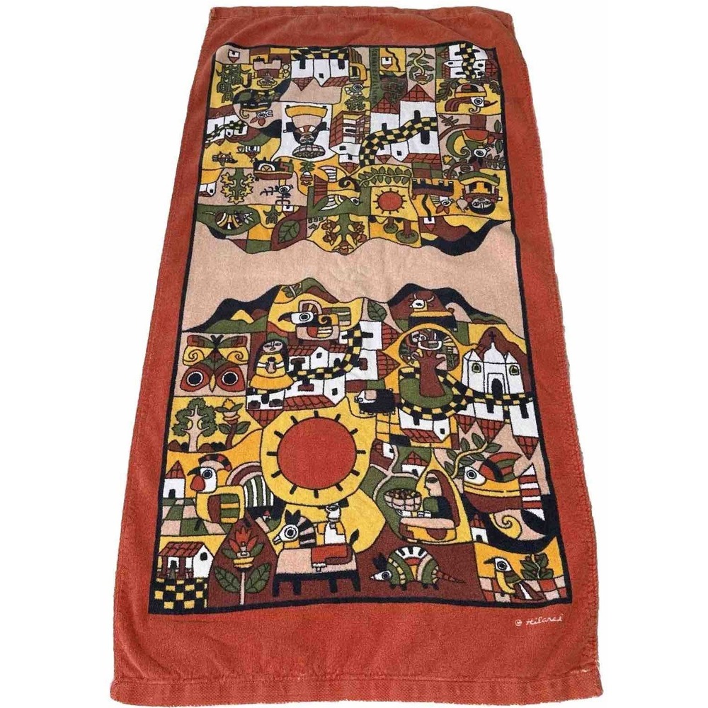Vintage Hilasal Cotton Towel Fernando LA Palma Design Sheet Hand Mat El Salvador